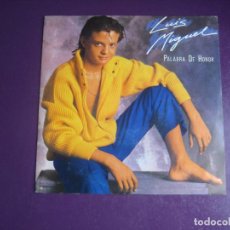 Discos de vinilo: LUIS MIGUEL ‎– PALABRA DE HONOR - SG EMI 1985 - MEXICO POP, VINILO SIN USO, PORTADA CON LEVE ROCE. Lote 311022253