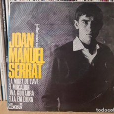 Discos de vinilo: **JOAN MANUEL SERRAT - UNA GUITARRA / LA MORT DE L'AVI + 2 - EP AÑO 1965 - LEER DESCRIPCIÓN. Lote 311032778