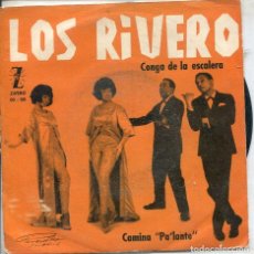 Discos de vinilo: LOS RIVERO / CONGA DE ESCALERA / CAMINA PA'LANTE (SINGLE ZAFIRO 1965). Lote 311033628