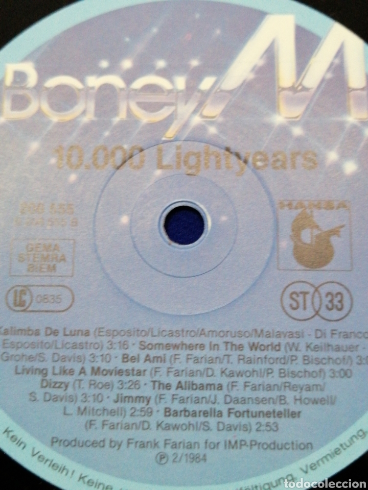 Discos de vinilo: BONEY M. TEN THOUSAND LIGHTYEARS - Foto 7