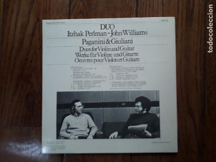 Discos de vinilo: Itzhak perlman & john Williams - duo - Foto 3