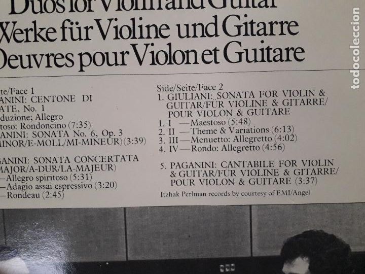 Discos de vinilo: Itzhak perlman & john Williams - duo - Foto 5