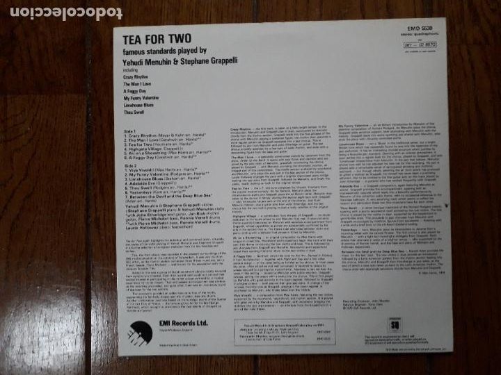 Discos de vinilo: Yehudi menuhin & stephane grappelli - tea for two - Foto 2