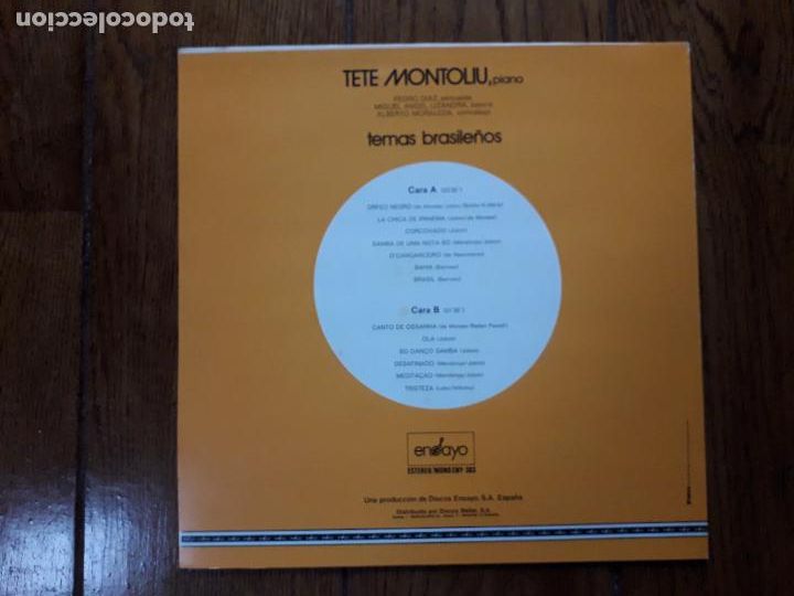 Discos de vinilo: Tete montoliu - temas brasile&ntilde;os - Foto 2