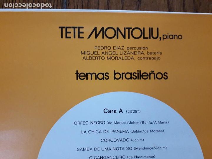 Discos de vinilo: Tete montoliu - temas brasile&ntilde;os - Foto 3