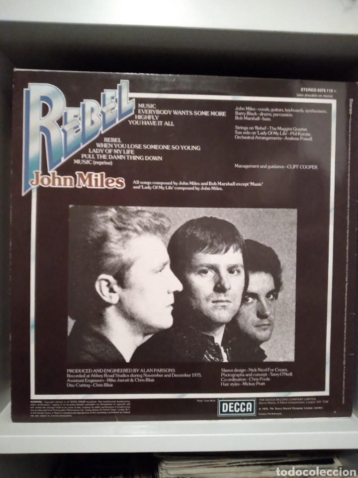 Discos de vinilo: Vinilo - JOHN MILES &rdquo;REBEL&rdquo; NETH.76 - Foto 2