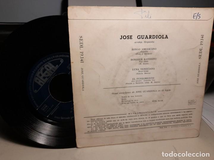 Discos de vinilo: EP JOSE GUARDIOLA : SONO AMERICANO - Foto 2