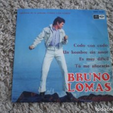 Disques de vinyle: SINGLE. BRUNO LOMAS. CODO CON CODO + 3.. Lote 311348183