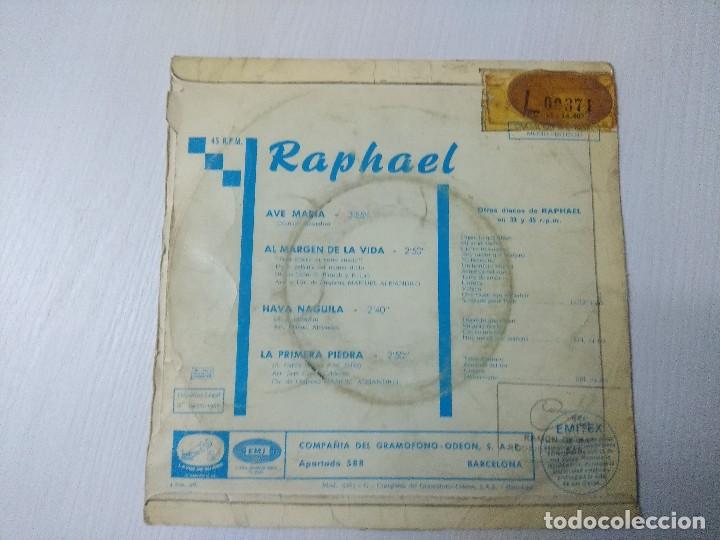 Discos de vinilo: RAPHAEL/AVE MARIA/SINGLE. - Foto 3