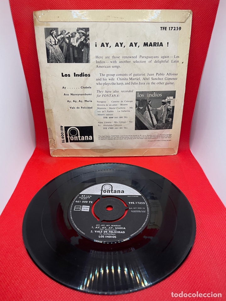 Discos de vinilo: Los Indios - Ay&hellip;.Chabela - 1958 - Foto 2
