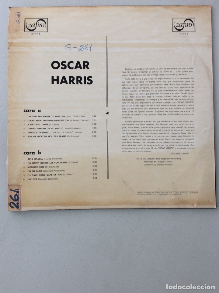 Discos de vinilo: Oscar Harris. A day will come. - Foto 2