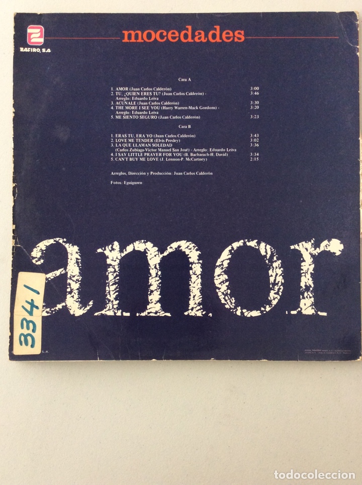 Discos de vinilo: Mocedades. Amor. - Foto 2