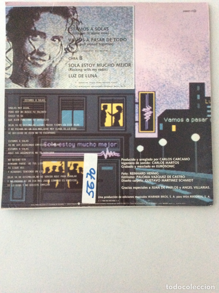 Discos de vinilo: Cris. ...estamos a solas... - Foto 2