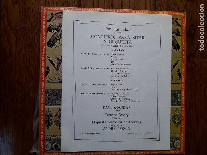 Discos de vinilo: Ravi shankar - Andr&eacute; previn - sitar concerto - Foto 3
