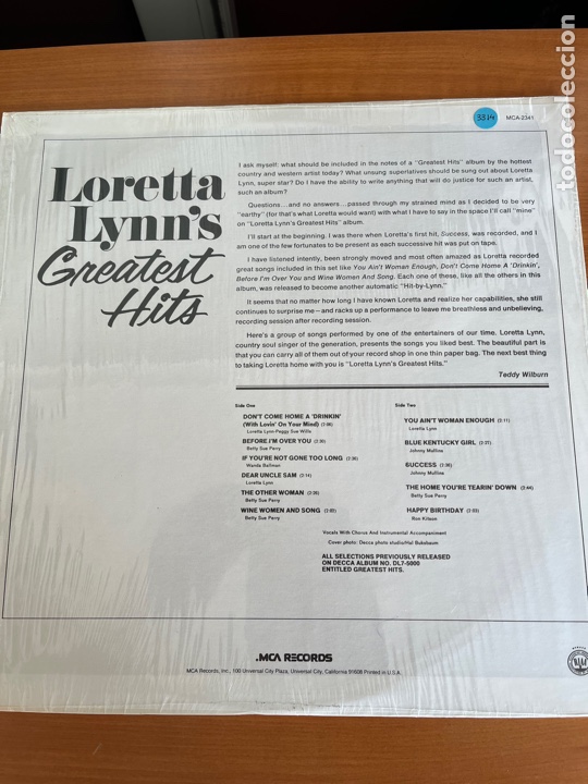 Discos de vinilo: Loretta Lynn - Greatest Hits - Foto 2