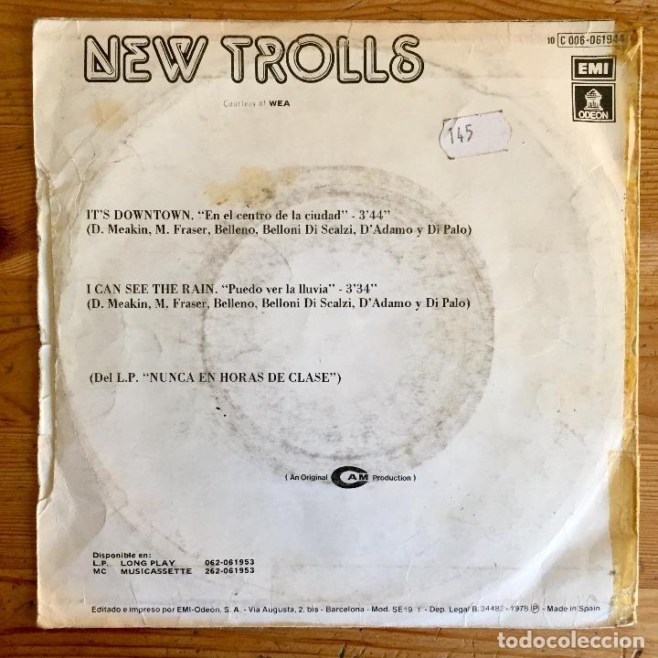 Discos de vinilo: NEW TROLLS : ITS DOWNTOWN [EMI - ESP 1978] 7&rdquo; - Foto 2