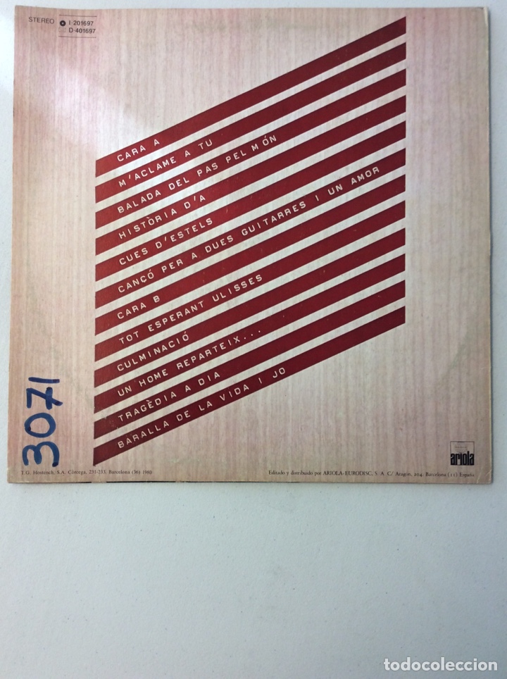 Discos de vinilo: Ovidi Montllor. 4.02.42 - Foto 2