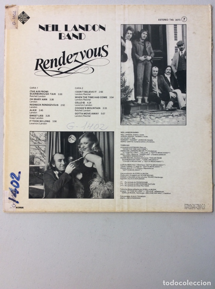 Discos de vinilo: Neil Landon Band. Rendez vous - Foto 2