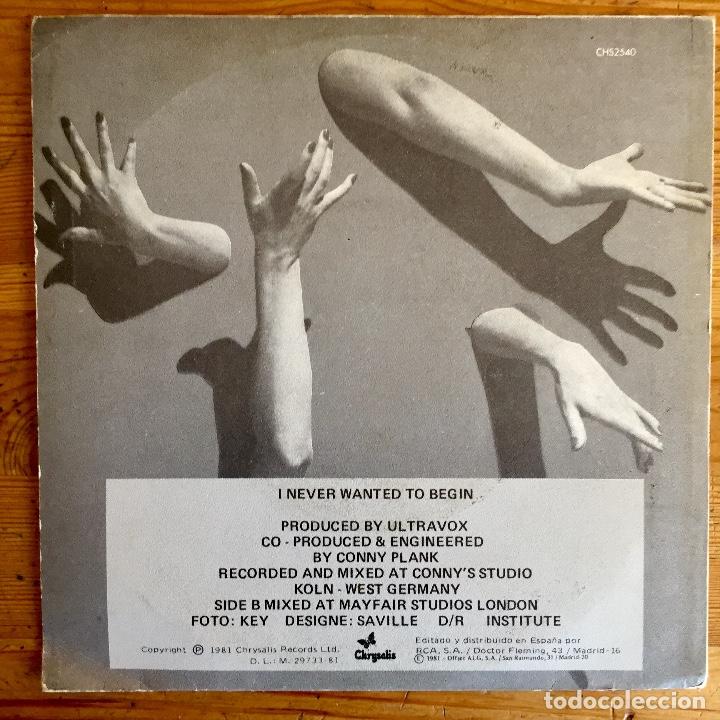 Discos de vinilo: ULTRAVOX : THE THIN WALL [CHRYSALIS - ESP 1981] 7&rdquo; - Foto 2
