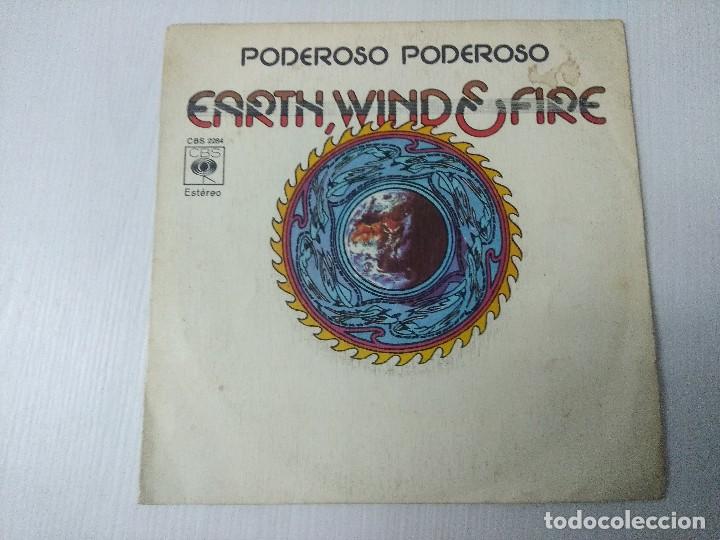 Discos de vinilo: EARTH WIND & FIRE/PODEROSO PODEROSO/SINGLE. - Foto 1