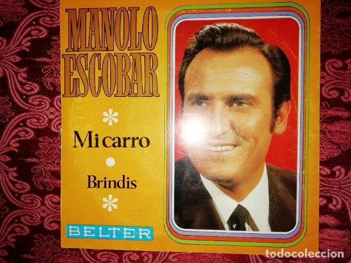 Discos de vinilo: Single manolo escobar mi carro - Foto 1