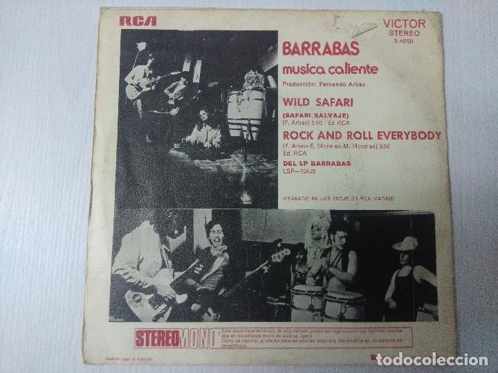Discos de vinilo: BARRABAS/WILD SAFARI/SINGLE. - Foto 3