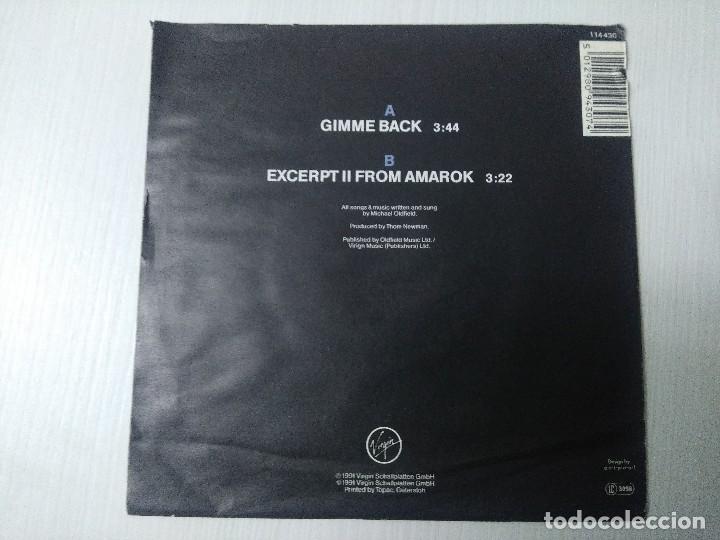Discos de vinilo: MICHAEL OLDFIELD/GIMME BACK/SINGLE. - Foto 3