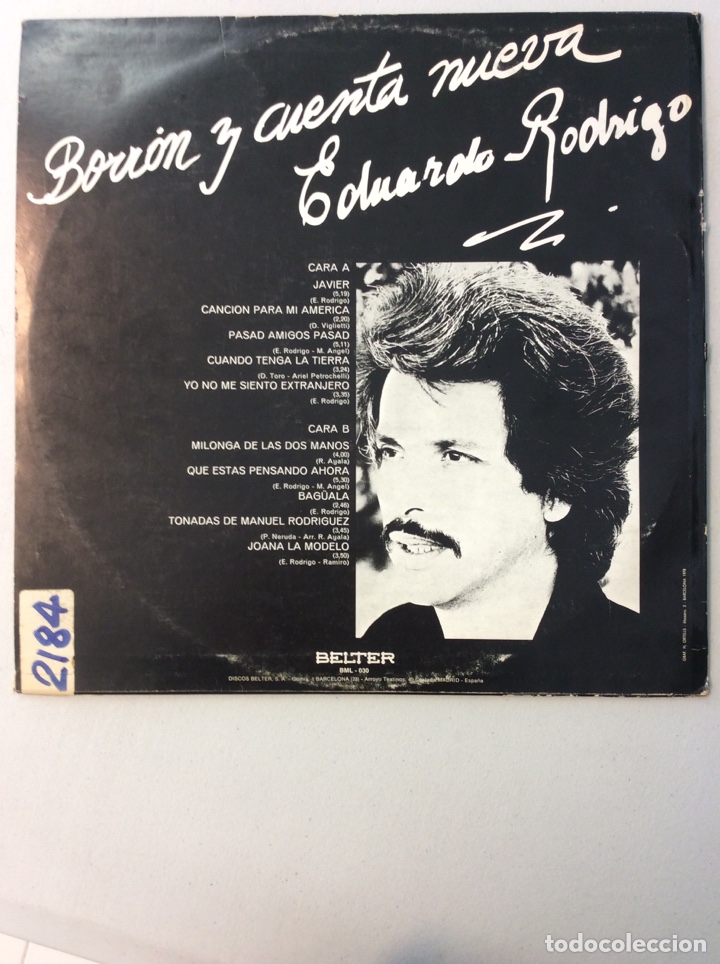 Discos de vinilo: Eduardo Rodrigo. Borr&oacute;n y cuenta nueva. - Foto 2