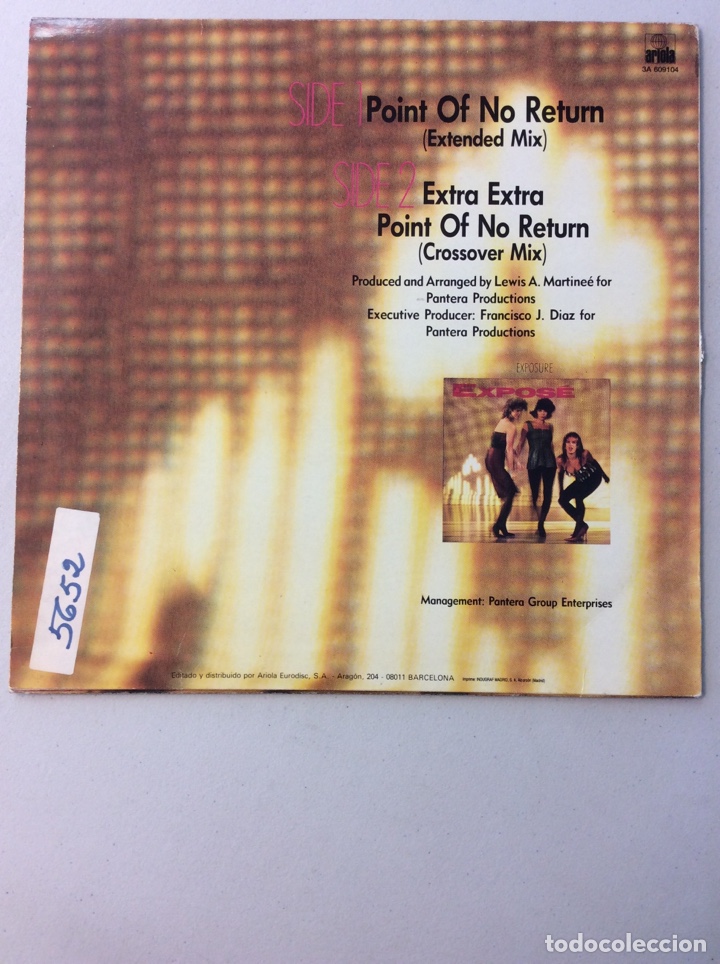 Discos de vinilo: Expos&eacute;. Point of no return - Foto 2