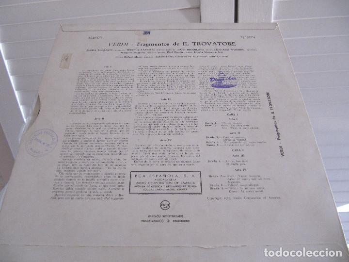 Discos de vinilo: ( VERDI ) - IL TROVATORE - FRAGMENTOS - Foto 2