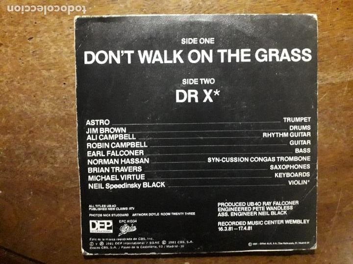 Discos de vinilo: UB40 - dont walk on the grass + dr x - Foto 2
