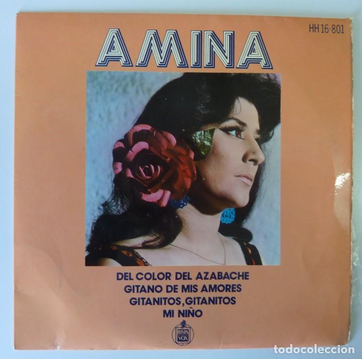 Discos de vinilo: AMINA // DEL COLOR DEL AZABACHE+3 // 1972 // EP - Foto 1