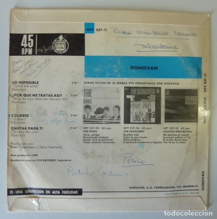 Discos de vinilo: DONOVAN // LO IMPOSIBLE+3 // 1965 // EP - Foto 2