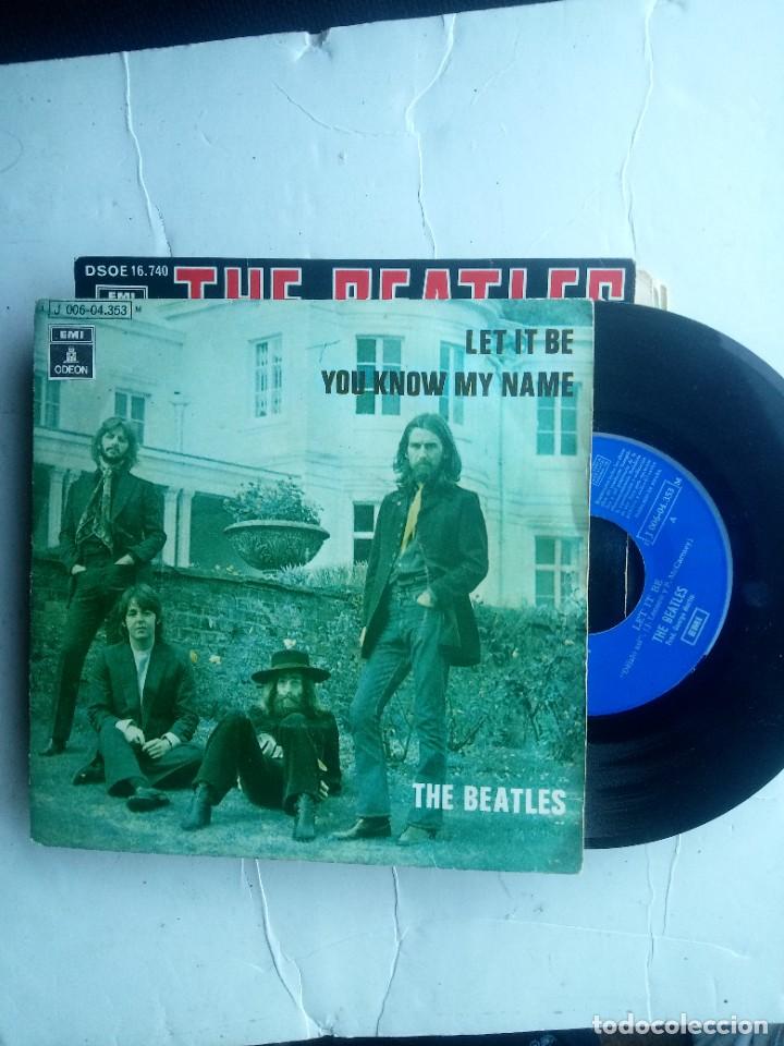 Discos de vinilo: singles de beatles let it be y i&acute;m the walrus - Foto 1