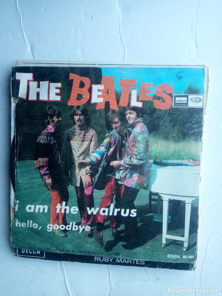 Discos de vinilo: singles de beatles let it be y i&acute;m the walrus - Foto 6