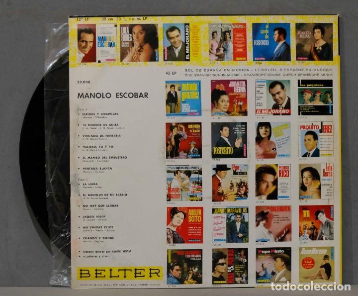 Discos de vinilo: LP. MANOLO ESCOBAR. BELTER. 1966 - Foto 2