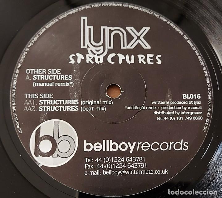 Discos de vinilo: LP maxi 12&rdquo; LYNX STRUCTURES BELLBOY RECORDS SCOTLAND - Foto 3