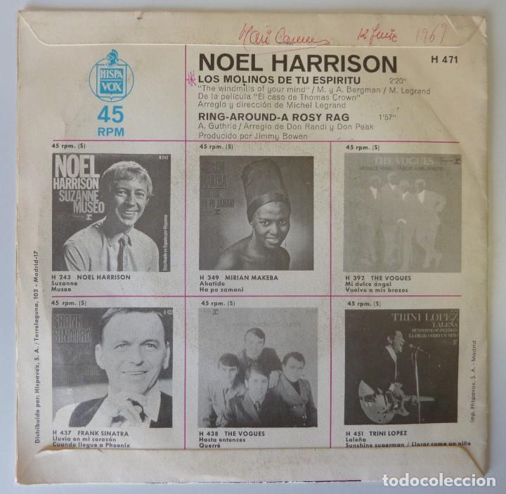 Discos de vinilo: NOEL HARRISON // LOS MOLINOS DE TU ESPIRUTU // 1968 // SINGLE - Foto 2