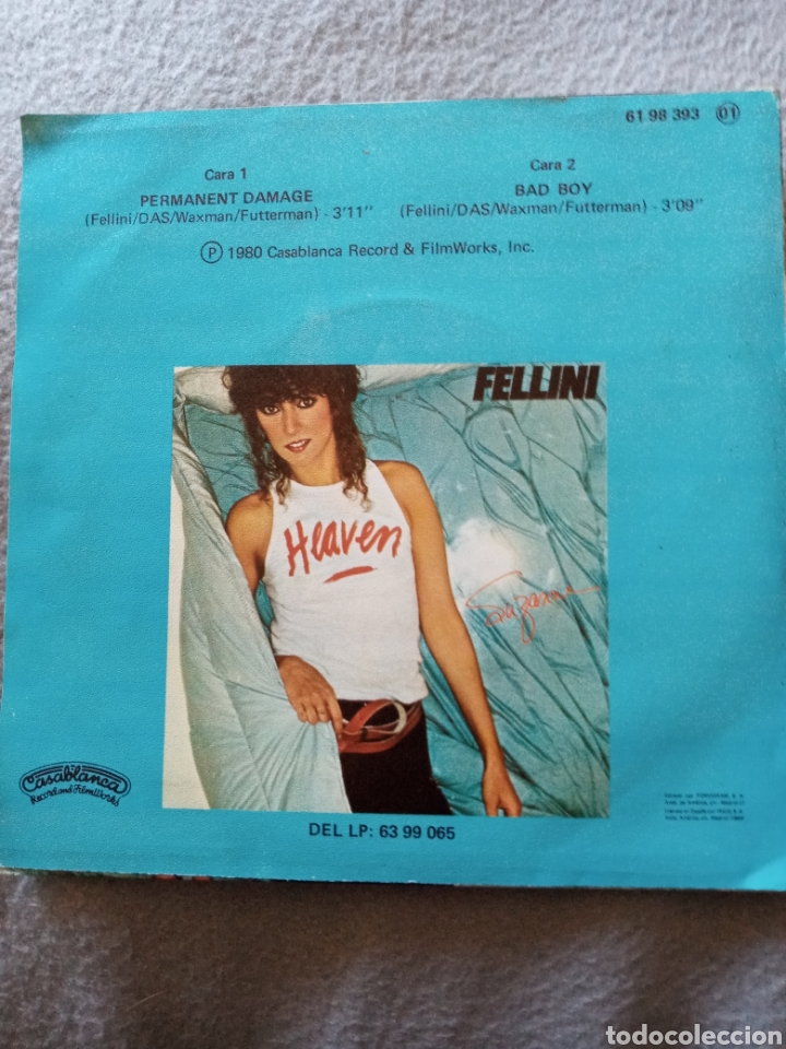 Discos de vinilo: Suzanne Fellini-permanent damage..disco vinilo single - Foto 2