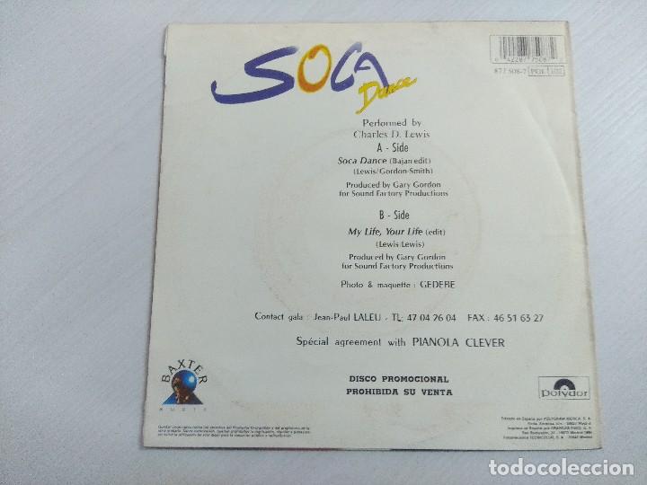 Discos de vinilo: CHARLES D.LEWIS/SOCA DANCE/SINGLE PROMOCIONAL. - Foto 3