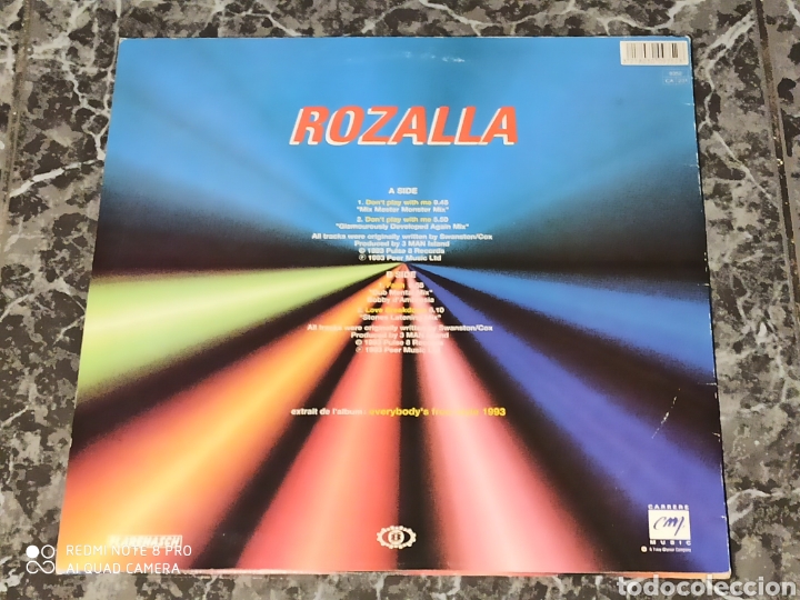 Discos de vinilo: Rozalla - Dont Play With Me - Foto 2