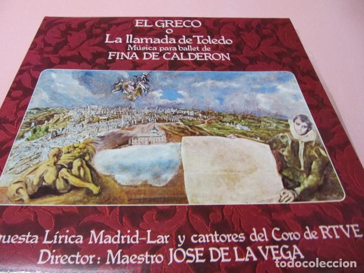 Discos de vinilo: EL GRECO O LA LLAMADA DE TOLEDO - Musica para ballet de FINA DE CALDER&Oacute;N