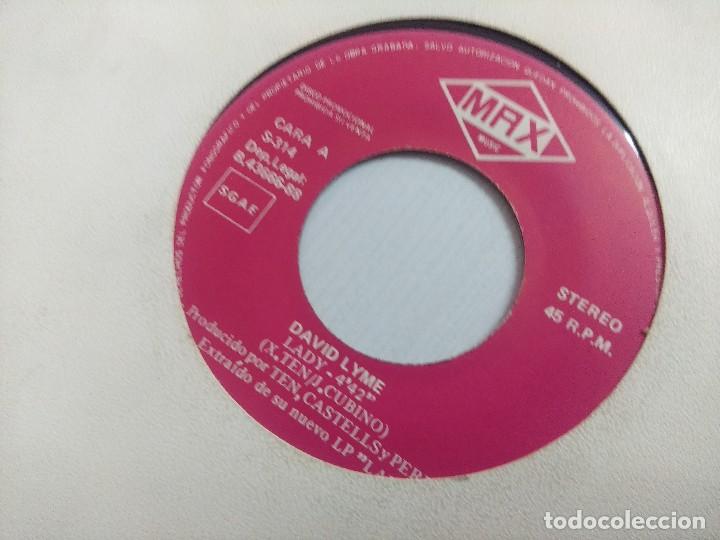 Discos de vinilo: DAVID LYME/LADY/SINGLE PROMOCIONAL. - Foto 3