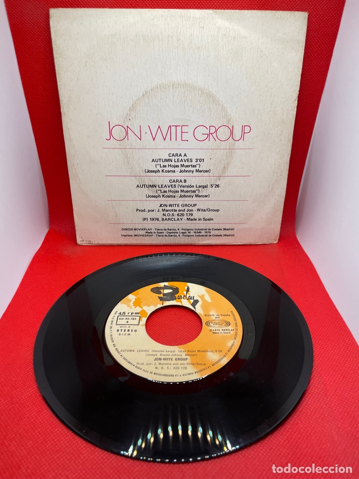 Discos de vinilo: Jon-White Group - Autumn Leaves - 1976 - Foto 2