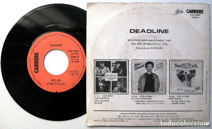 Discos de vinilo: Deadline - Megatron Man - Single Carrere 1982 BPY - Foto 2