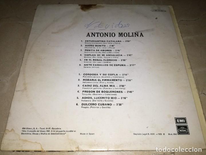 Discos de vinilo: ANTONIO MOLINA-ORIGINAL A&Ntilde;O 1972 - Foto 2