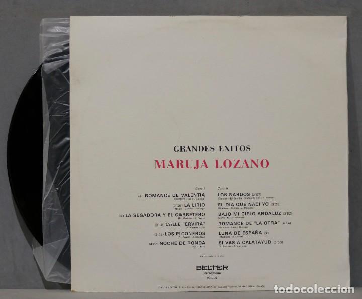 Discos de vinilo: LP. maruja lozano. grandes exitos - Foto 2