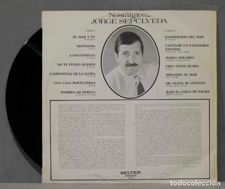Discos de vinilo: LP. JORGE SEPULVEDA. NOSTALGICO VOL 1 - Foto 2
