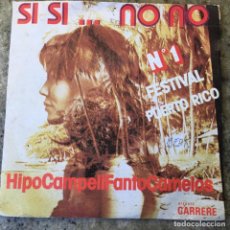 Discos de vinilo: HIPOCAMPELIFANTOCAMELOS - SI SI... NO NO . SINGLE. 1975 FRANCIA. Lote 312355238