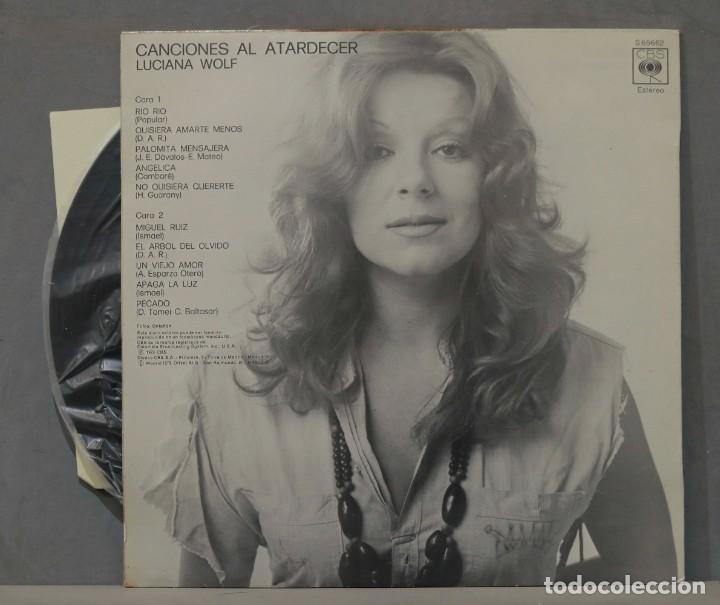 Discos de vinilo: LP. LUCIANA WOLF. CANCIONES AL ATARDECER - Foto 2